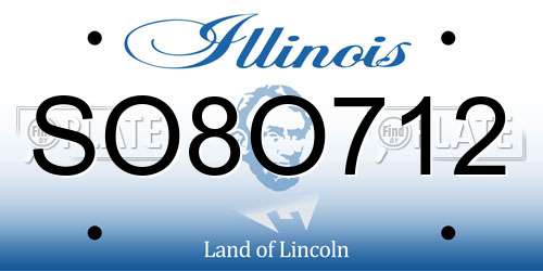 SO8O712 Illinois License Plate