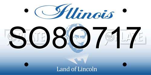 SO8O717 Illinois License Plate