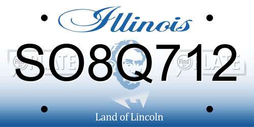 SO8Q712 Illinois License Plate