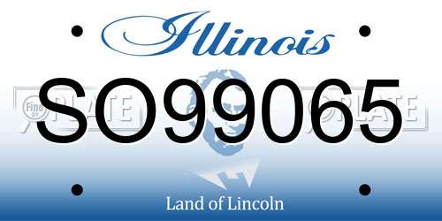 SO99065 Illinois License Plate