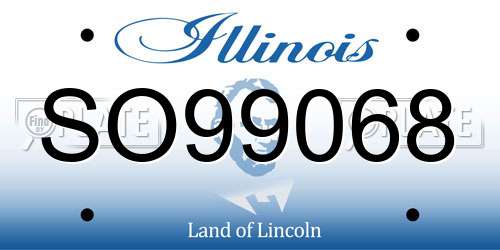 SO99068 Illinois License Plate