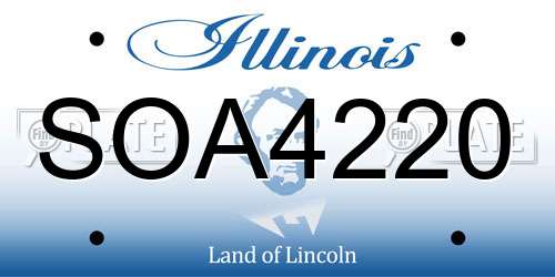 SOA4220 Illinois License Plate