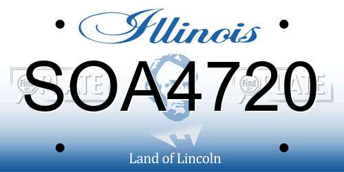 SOA4720 Illinois License Plate