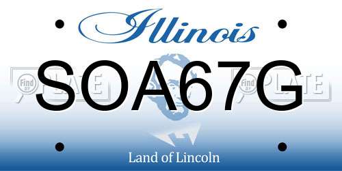 SOA67G Illinois License Plate