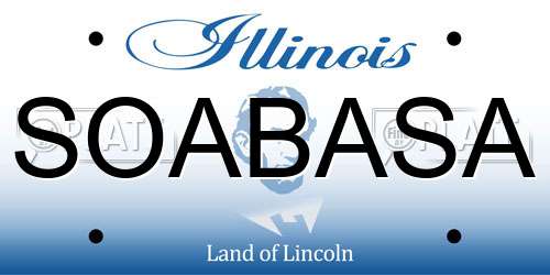SOABASA Illinois License Plate