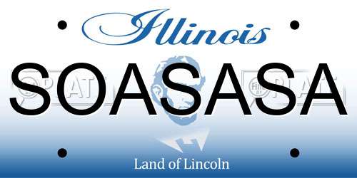 SOASASA Illinois License Plate