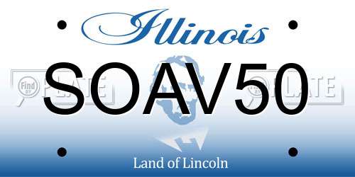 SOAV50 Illinois License Plate
