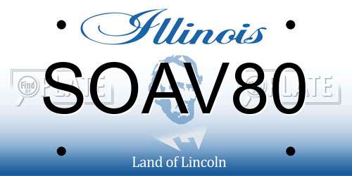 SOAV80 Illinois License Plate