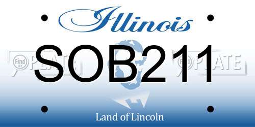 SOB211 Illinois License Plate