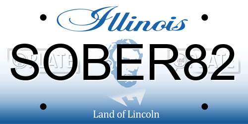 SOBER82 Illinois License Plate