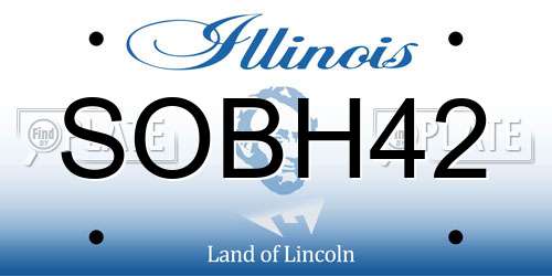 SOBH42 Illinois License Plate