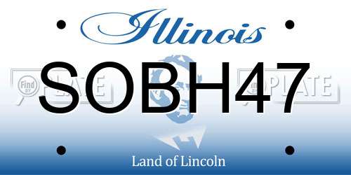 SOBH47 Illinois License Plate