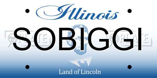SOBIGGI Illinois License Plate