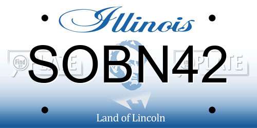 SOBN42 Illinois License Plate