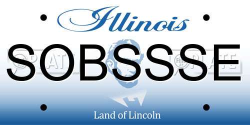 SOBSSSE Illinois License Plate