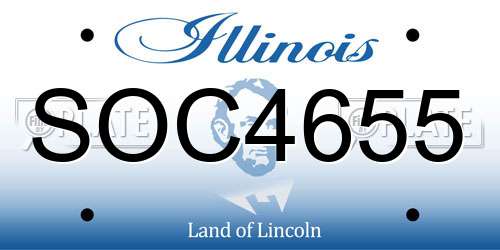 SOC4655 Illinois License Plate