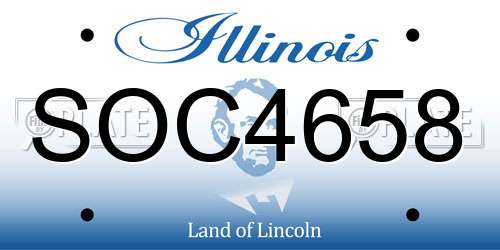 SOC4658 Illinois License Plate