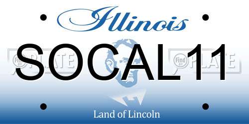 SOCAL11 Illinois License Plate