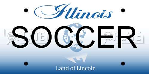 SOCCER Illinois License Plate