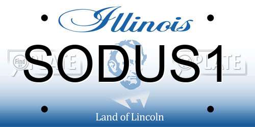 SODUS1 Illinois License Plate