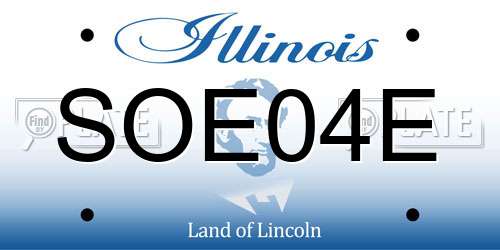SOE04E Illinois License Plate