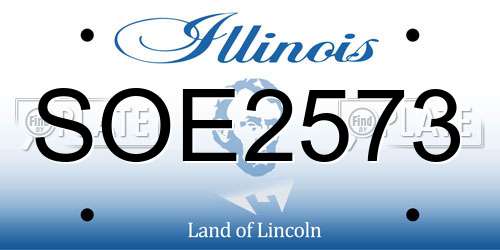 SOE2573 Illinois License Plate