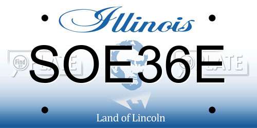 SOE36E Illinois License Plate