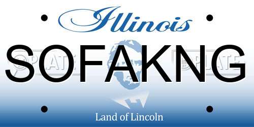 SOFAKNG Illinois License Plate