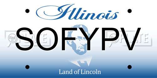 SOFYPV Illinois License Plate