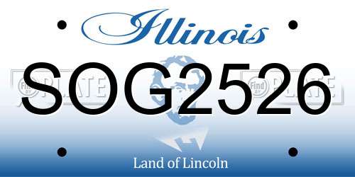 SOG2526 Illinois License Plate