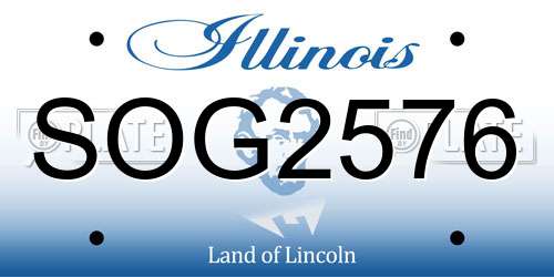 SOG2576 Illinois License Plate