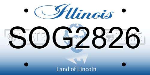 SOG2826 Illinois License Plate