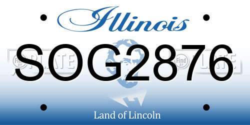 SOG2876 Illinois License Plate