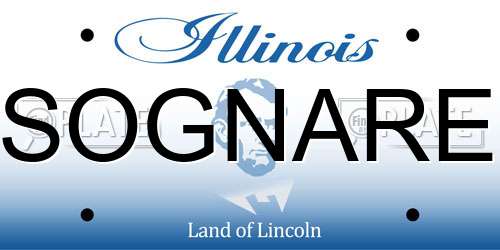 SOGNARE Illinois License Plate