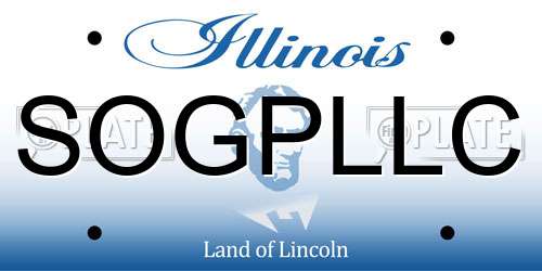 SOGPLLC Illinois License Plate