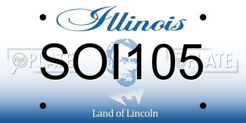 SOI105 Illinois License Plate