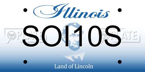 SOI10S Illinois License Plate