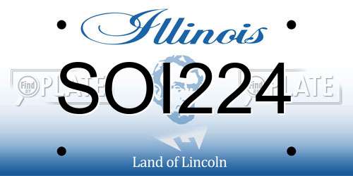 SOI224 Illinois License Plate