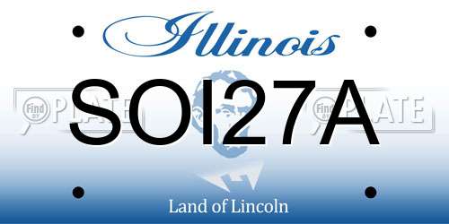 SOI27A Illinois License Plate