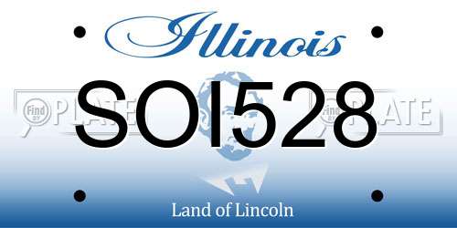 SOI528 Illinois License Plate