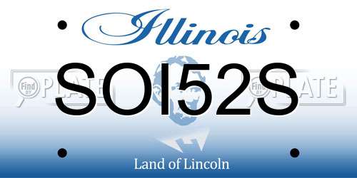 SOI52S Illinois License Plate
