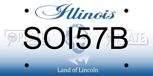 SOI57B Illinois License Plate