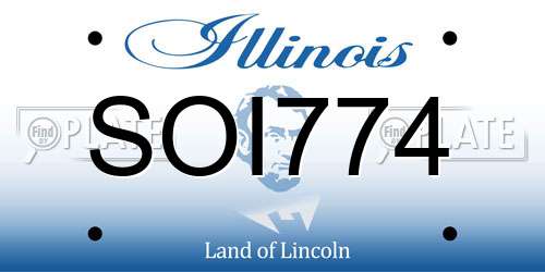 SOI774 Illinois License Plate
