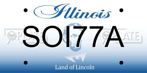 SOI77A Illinois License Plate
