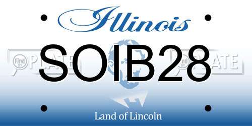 SOIB28 Illinois License Plate