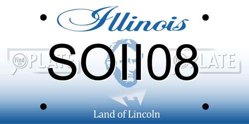SOII08 Illinois License Plate