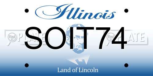 SOIT74 Illinois License Plate