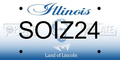 SOIZ24 Illinois License Plate