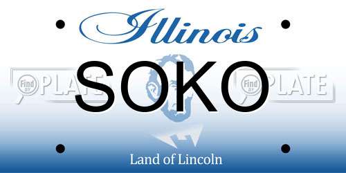 SOKO Illinois License Plate