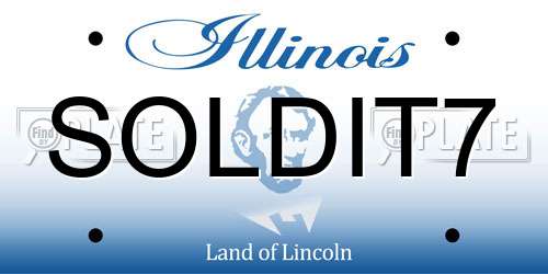 SOLDIT7 Illinois License Plate